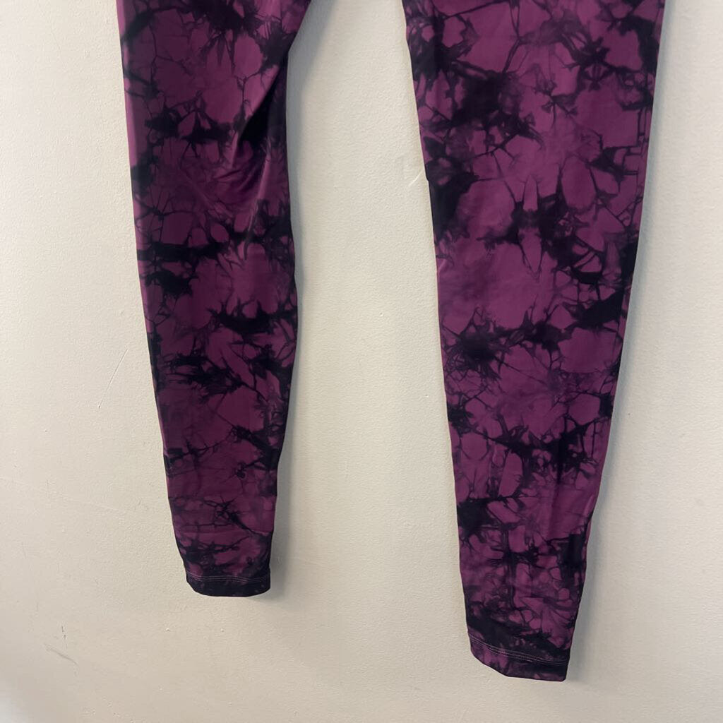 Lululemon Purple/ Black Print Full Length Leggings 8