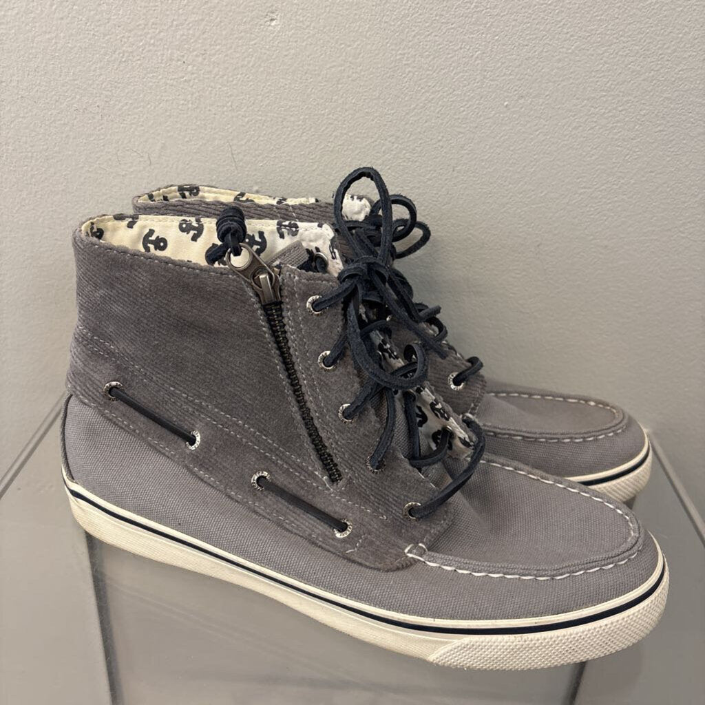Sperry Top Sider Grey Lace Up High Top Shoes 9