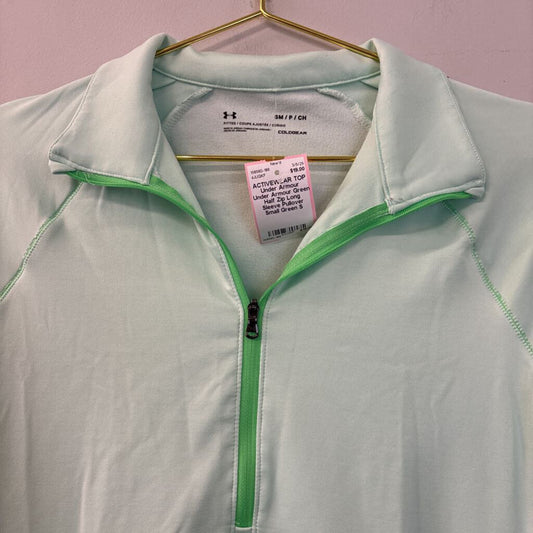 Under Armour Green Half Zip Long Sleeve Pullover Small