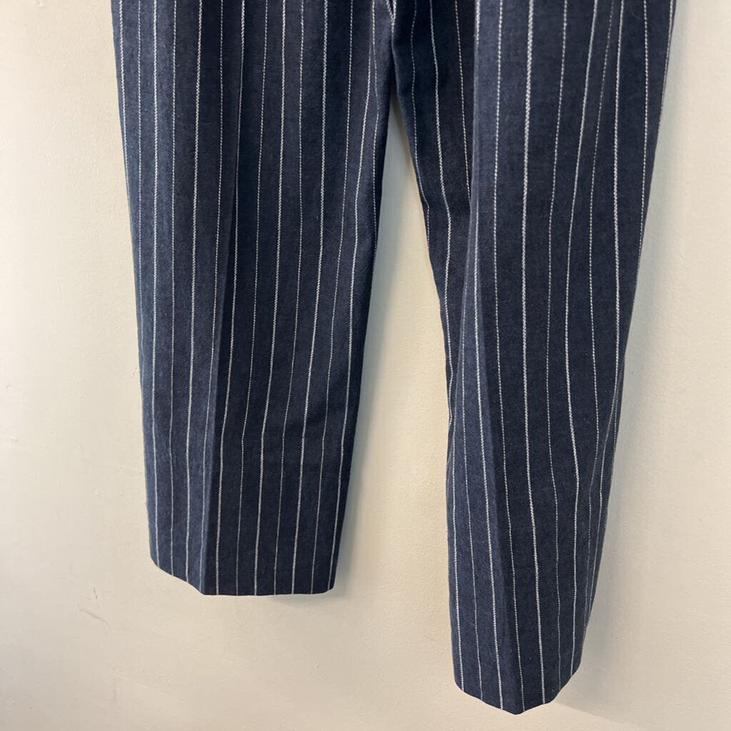 Free People Blue/ White Pin Striped Trouser Pants 12