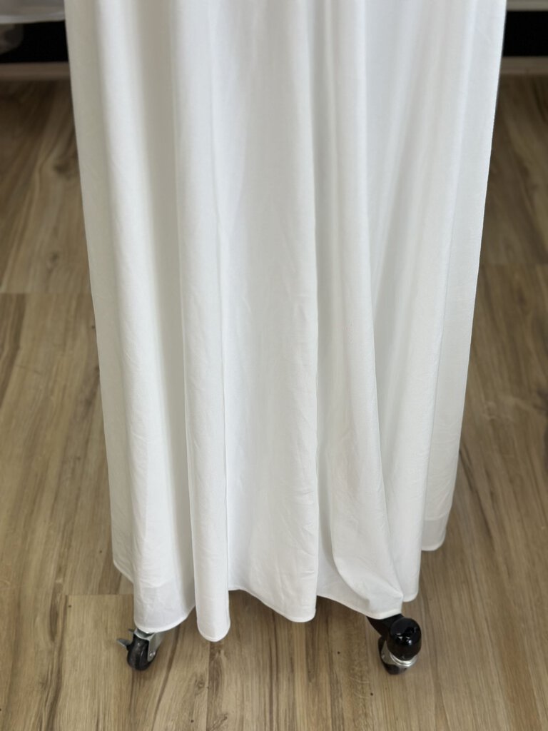 Lulus Ivory Wrap Crepe Dress with Slit 10