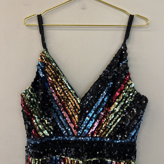 Black/ Multi Sequin Romper Large