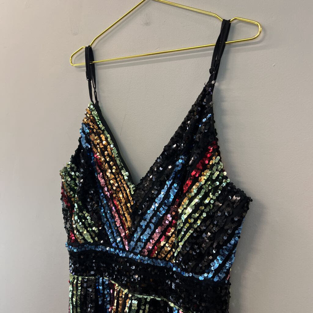 Black/ Multi Sequin Romper Large