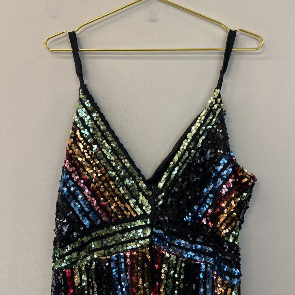 Black/ Multi Sequin Romper Large