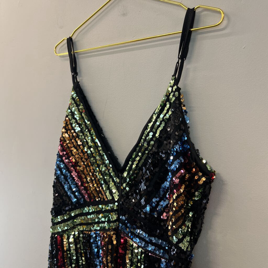 Black/ Multi Sequin Romper Large