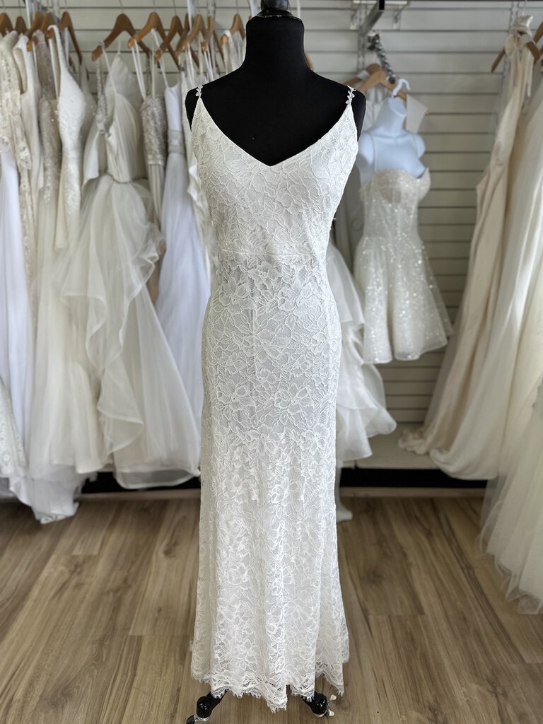 Lulus Lace Sheath Low Back Bridal 1X