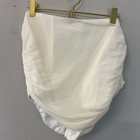 Cream Ruched Strapless Corset Top 2XL