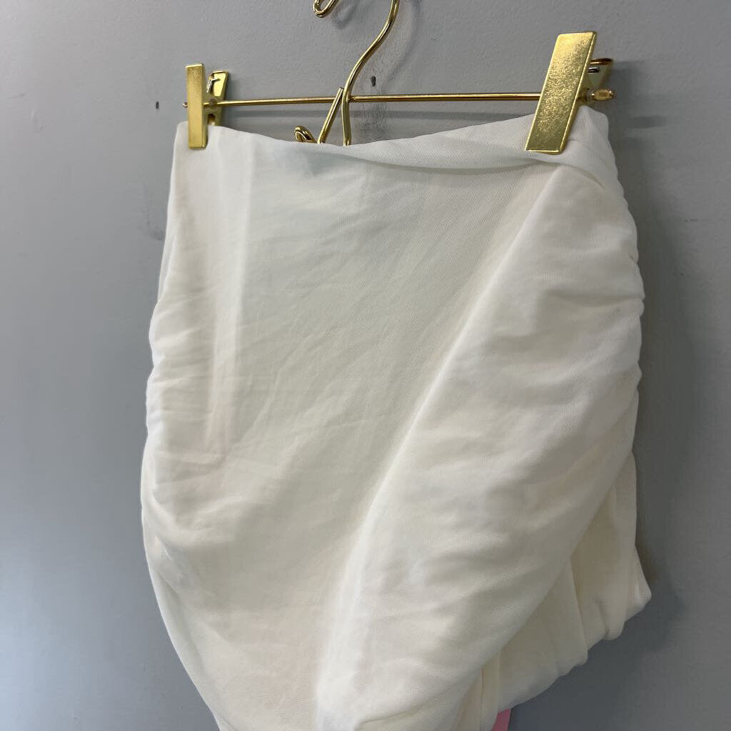 Cream Ruched Strapless Corset Top 2XL