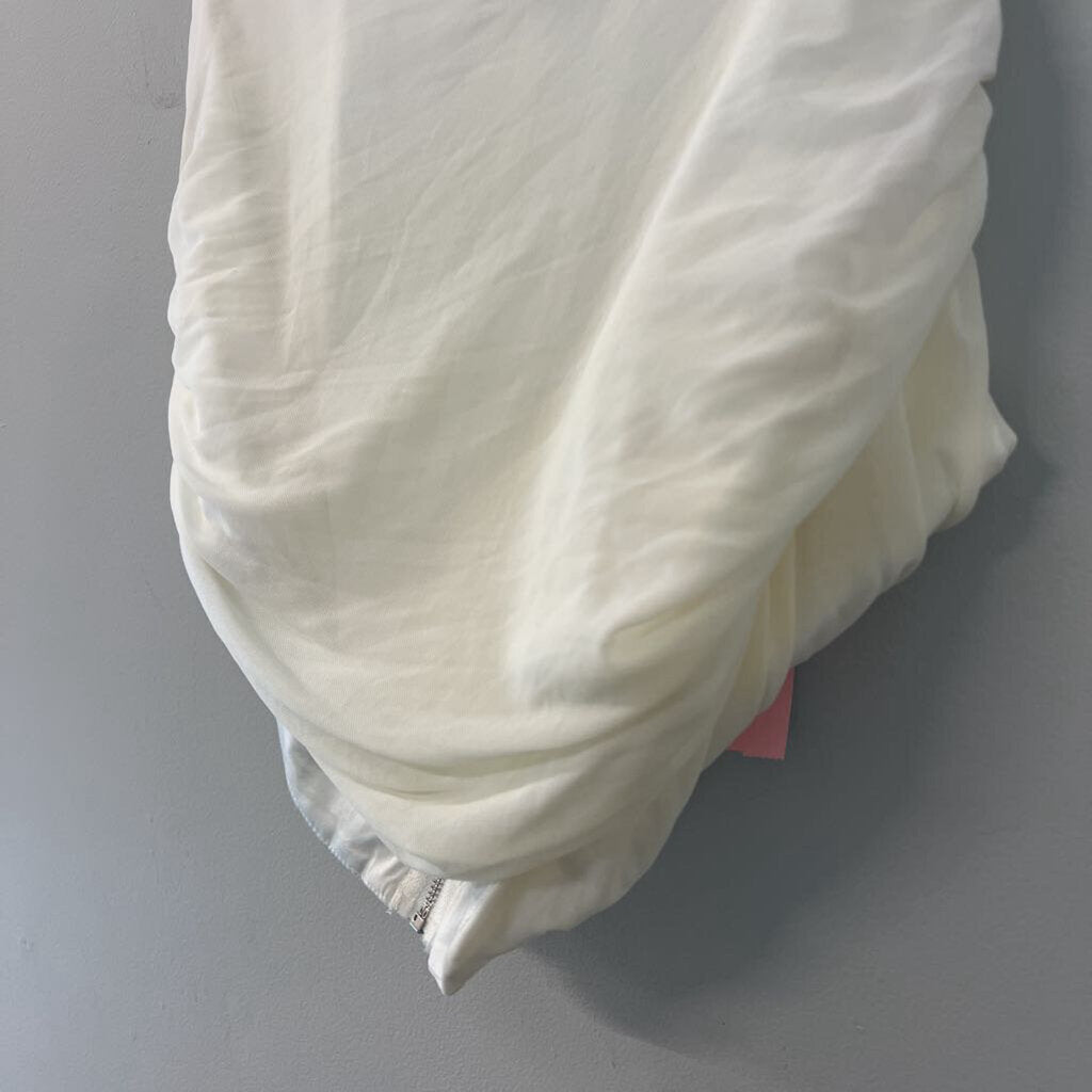 Cream Ruched Strapless Corset Top 2XL