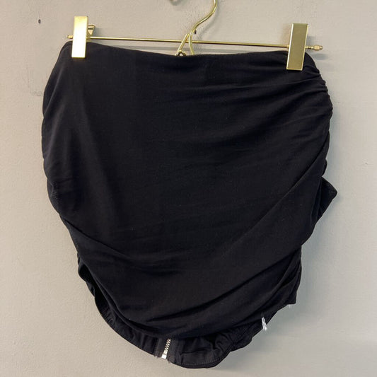 Black Ruched Strapless Corset Top 2XL