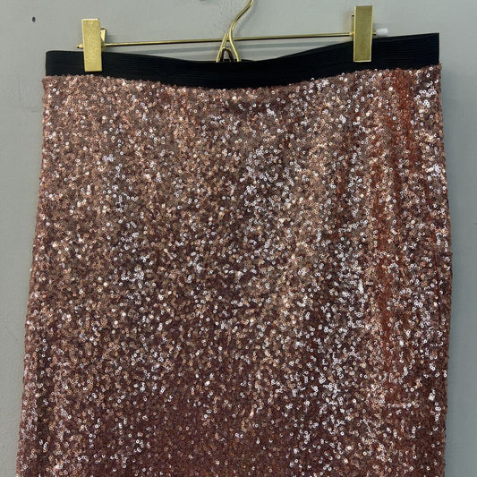 The Limited Rose Gold Sequin Skirt Medium