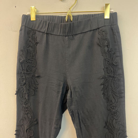 Pretty Angel Black Lace Side Skinny Leg Pull On Pants Large