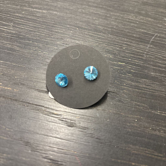 Light Blue Stone Stud Earrings