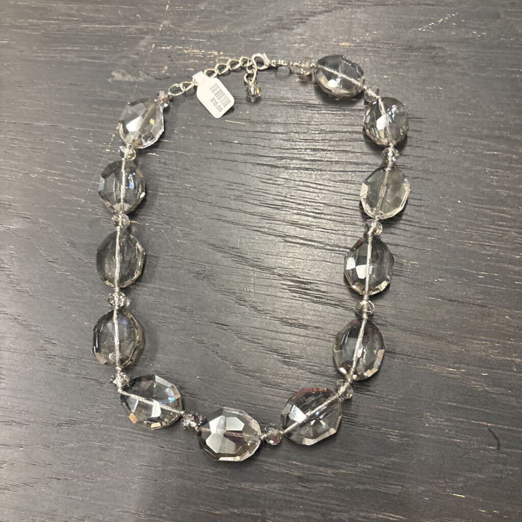 Silver/ Grey Beaded Necklace