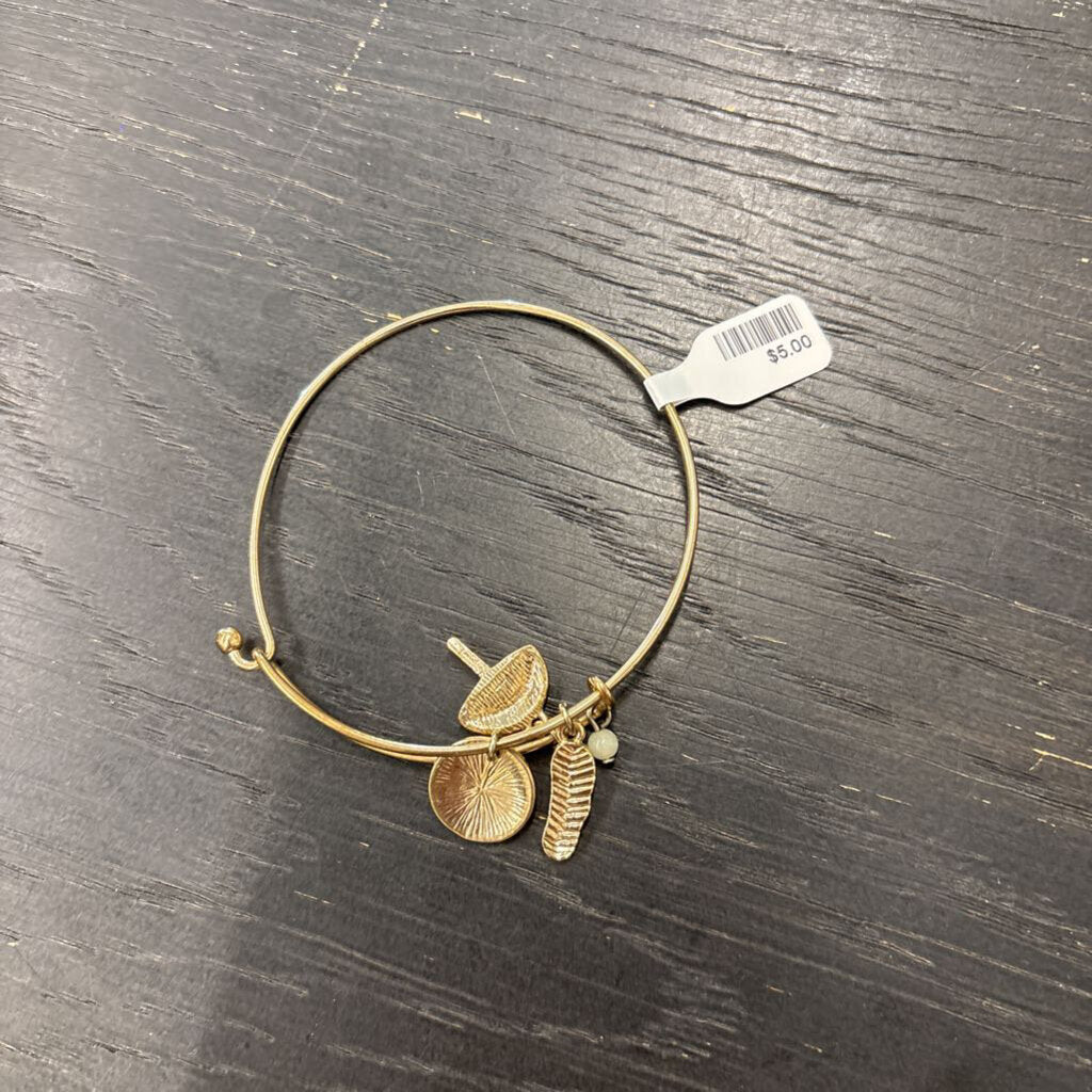 Gold/ Multi Beach Girls Charm Bracelet
