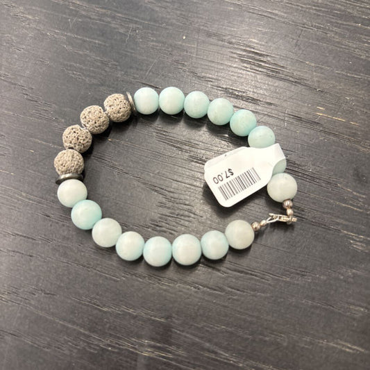 Blue/ Grey Ball Stone Bracelet