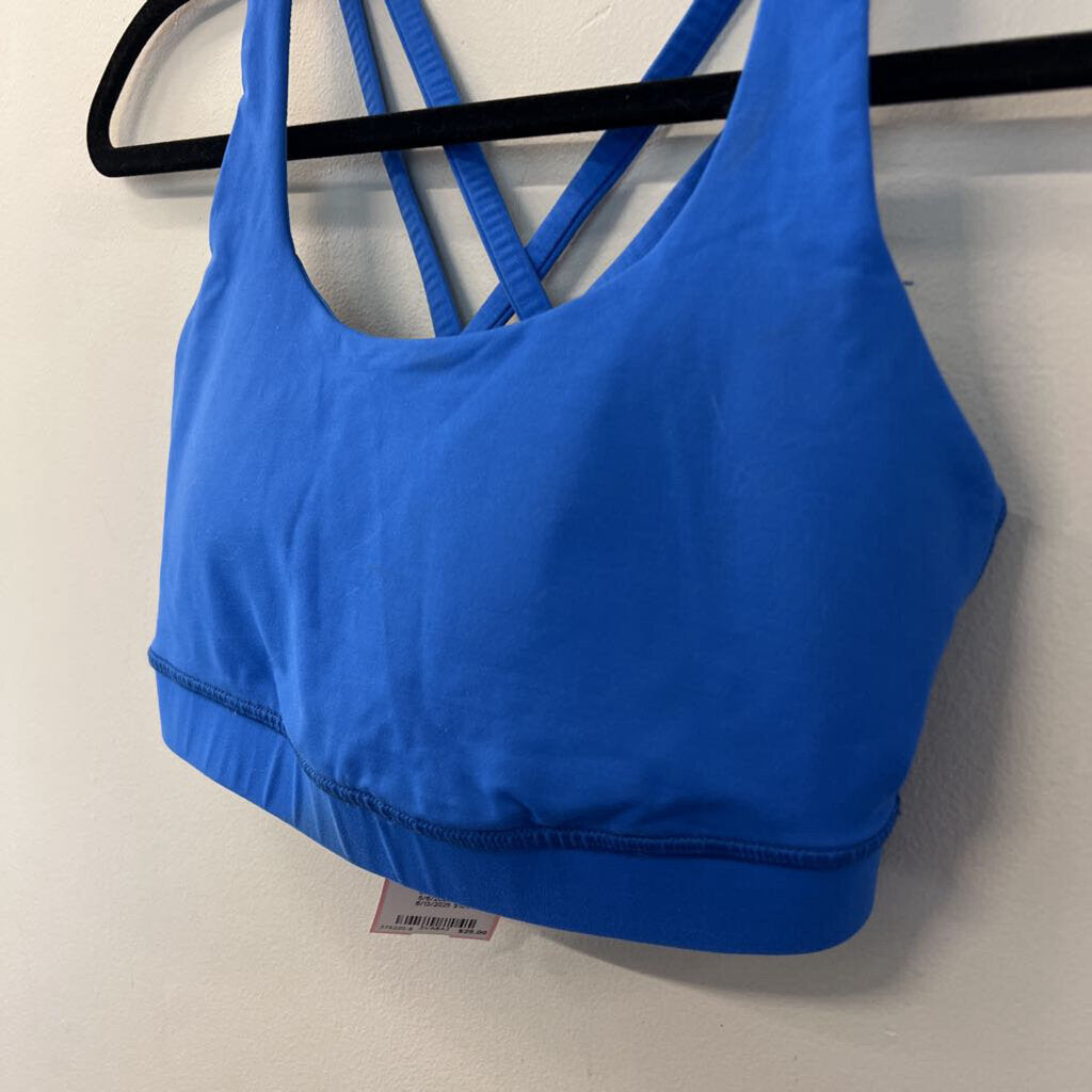 Lululemon Blue Strappy Back Padded Sports Bra 6