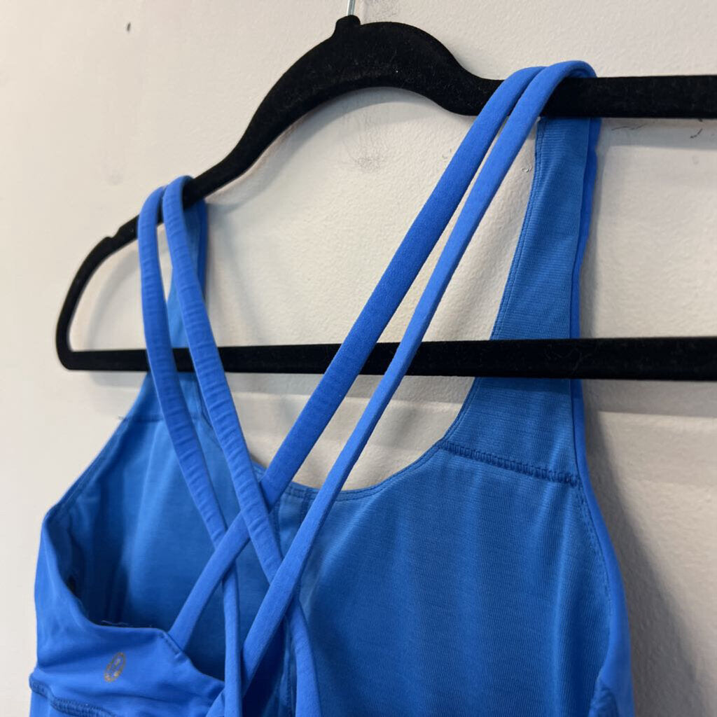 Lululemon Blue Strappy Back Padded Sports Bra 6