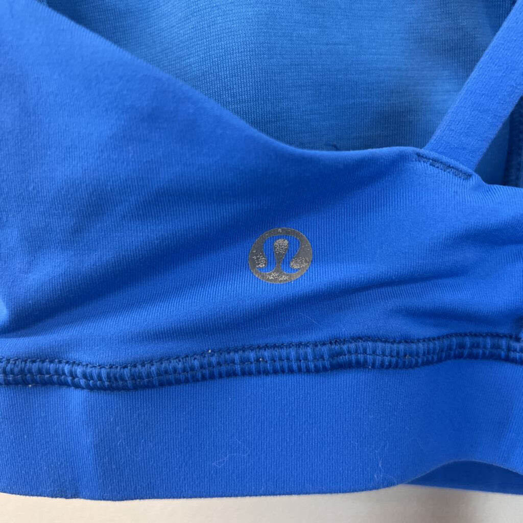 Lululemon Blue Strappy Back Padded Sports Bra 6