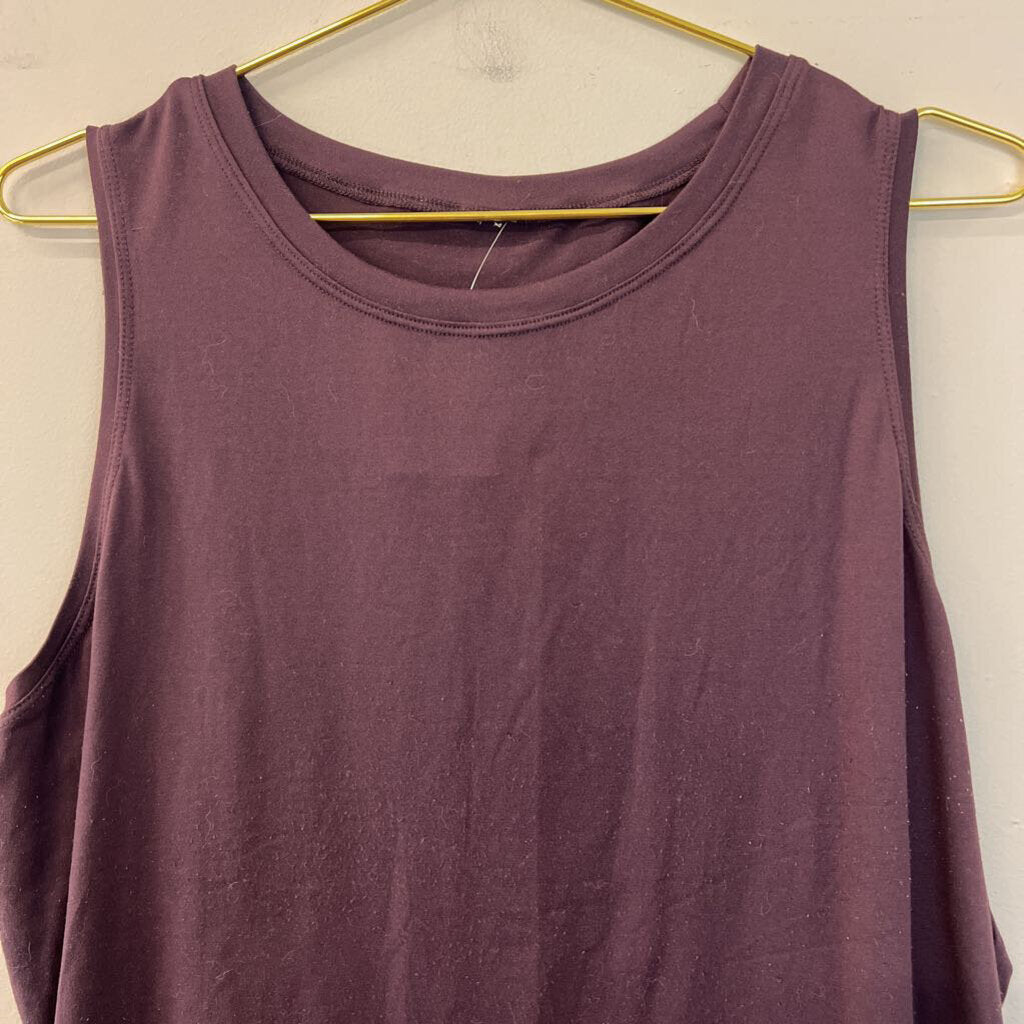 Purple Cutout Back Tank Top Medium