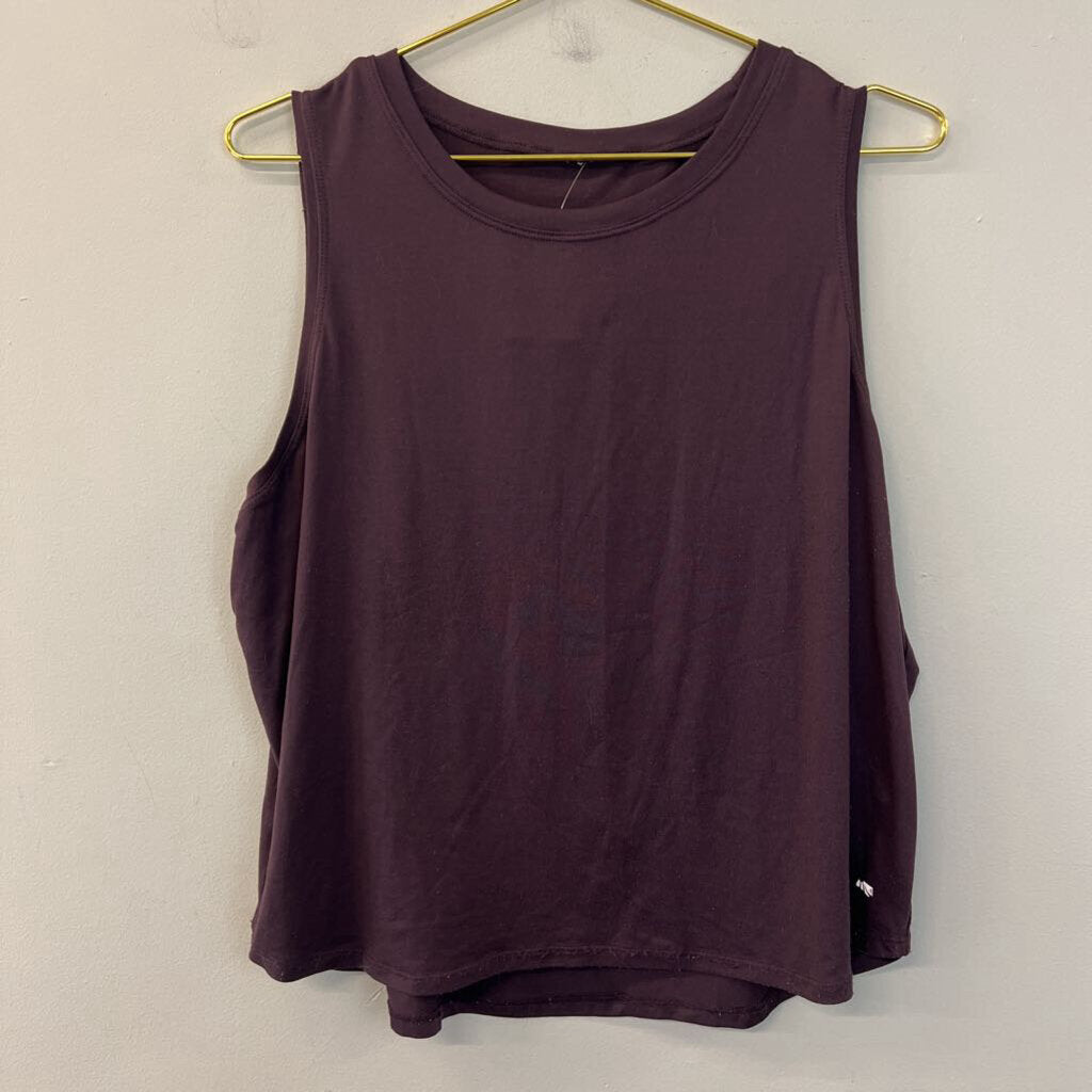 Purple Cutout Back Tank Top Medium