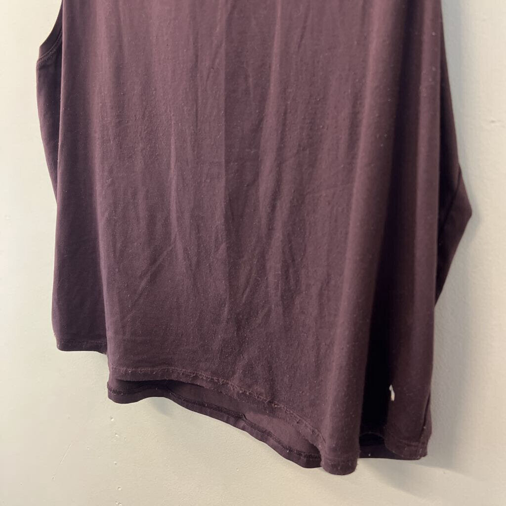 Purple Cutout Back Tank Top Medium