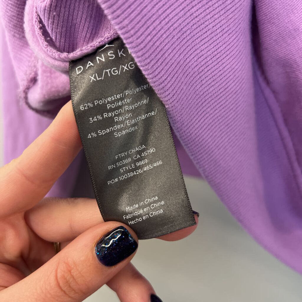 Danskin Purple Half Zip Pullover Extra Large