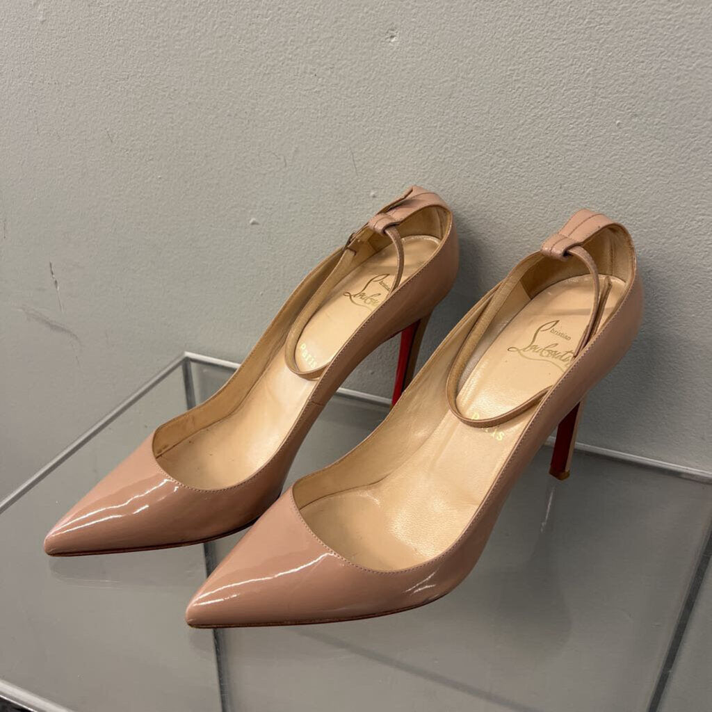 Christian Louboutin Nude Pigalle Leather Pumps 38.5