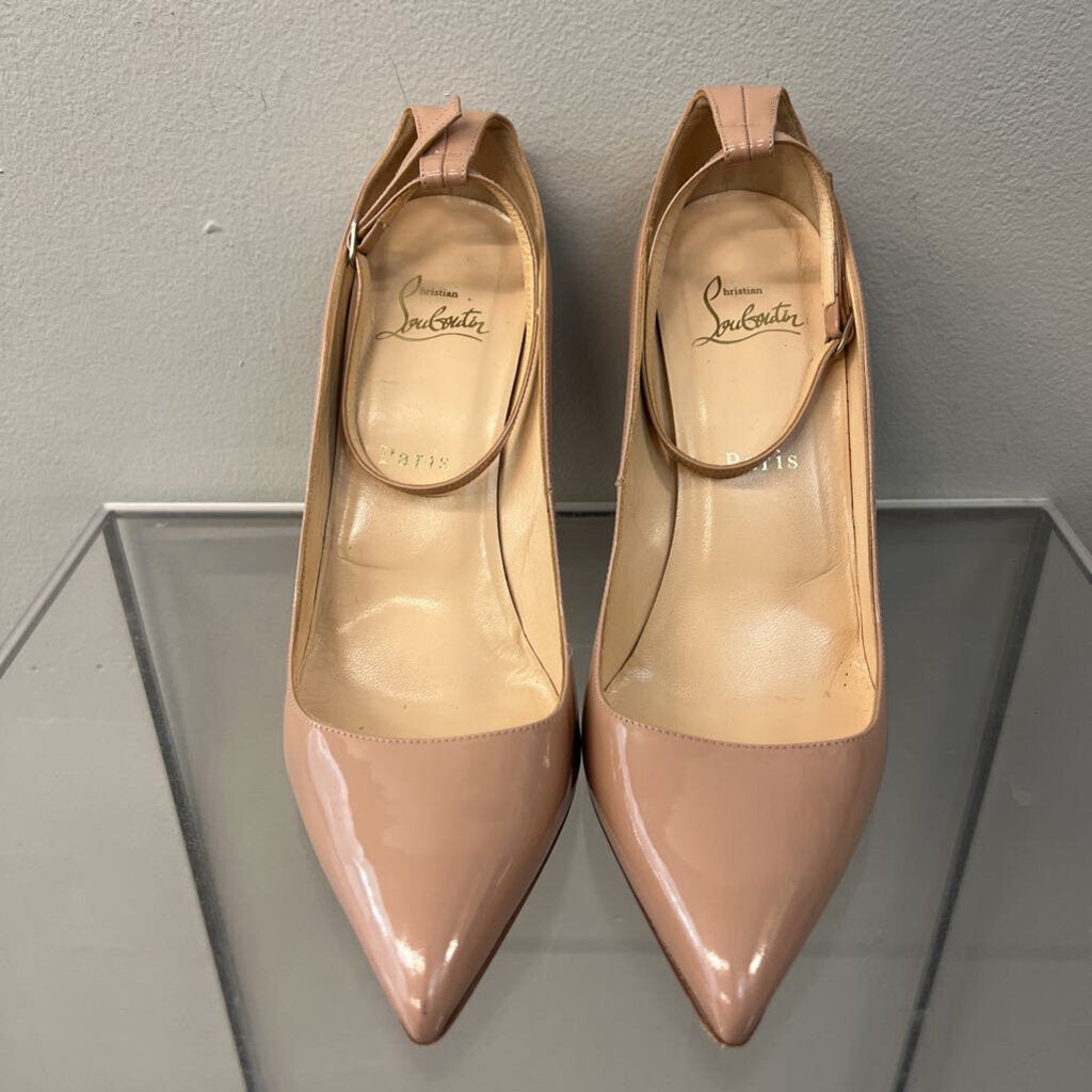 Christian Louboutin Nude Pigalle Leather Pumps 38.5