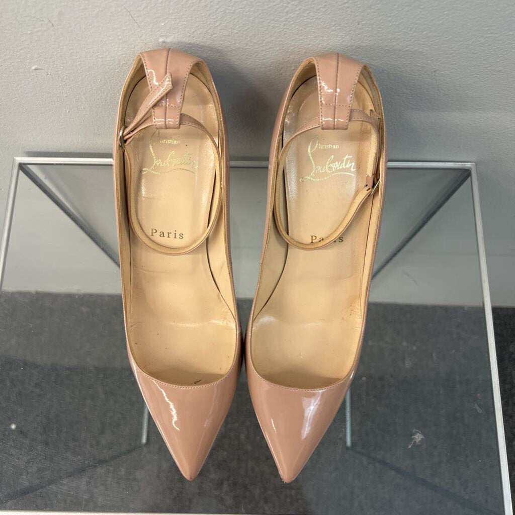 Christian Louboutin Nude Pigalle Leather Pumps 38.5