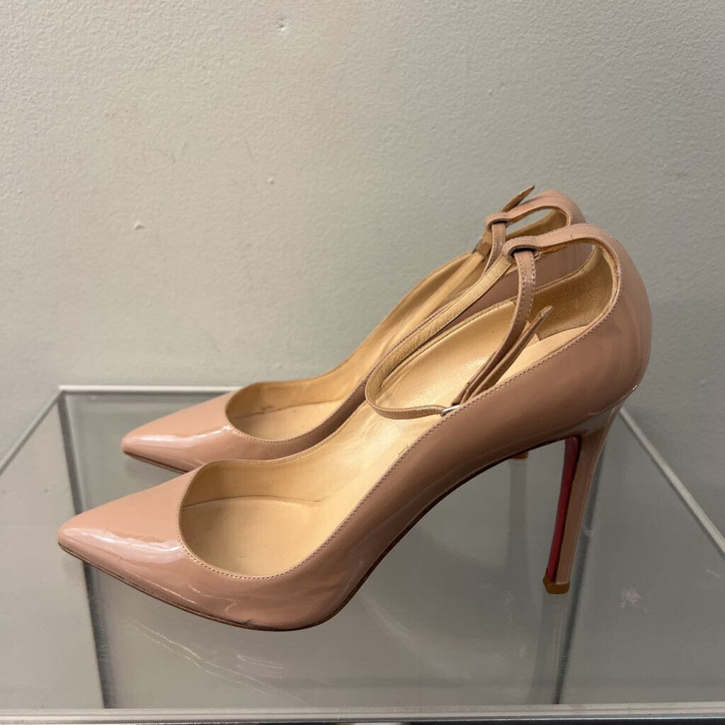Christian Louboutin Nude Pigalle Leather Pumps 38.5