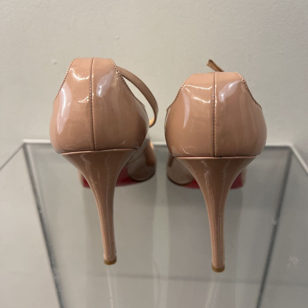 Christian Louboutin Nude Pigalle Leather Pumps 38.5
