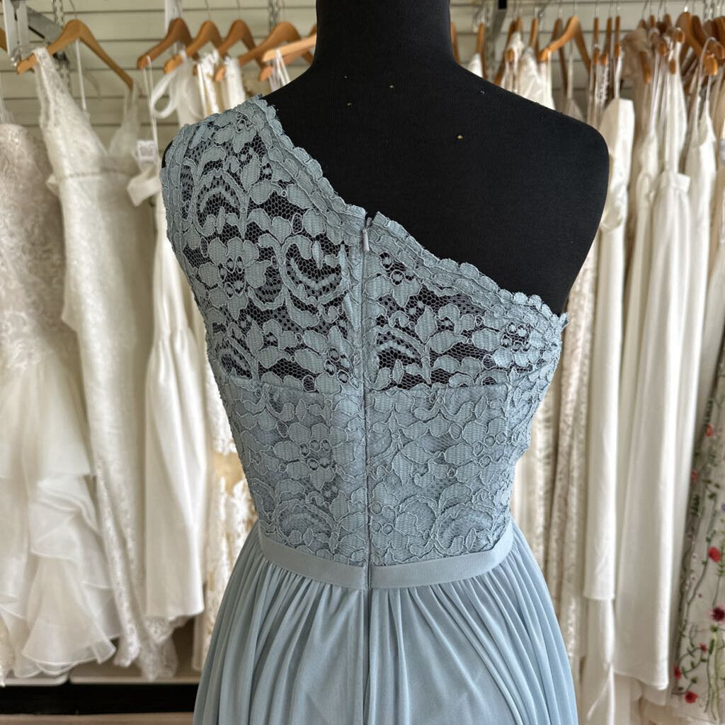 David's Bridal Lace One Shoulder Dress 12