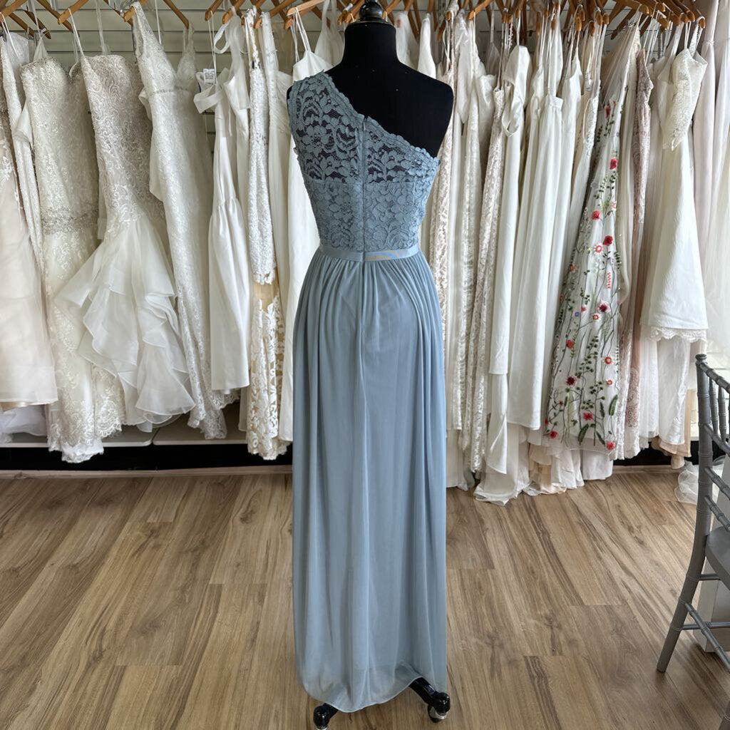 David's Bridal Lace One Shoulder Dress 12