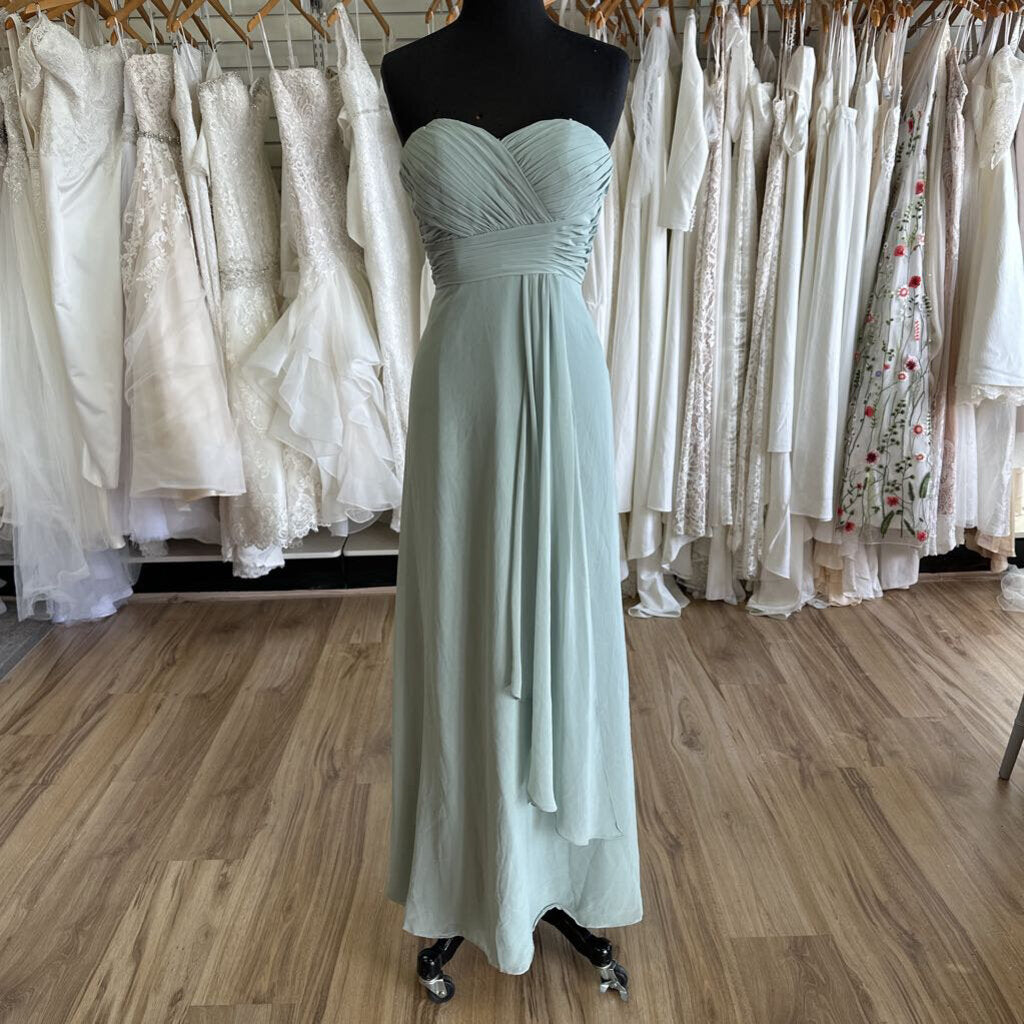 Azazie Strapless Ruched Chiffon Dress 2