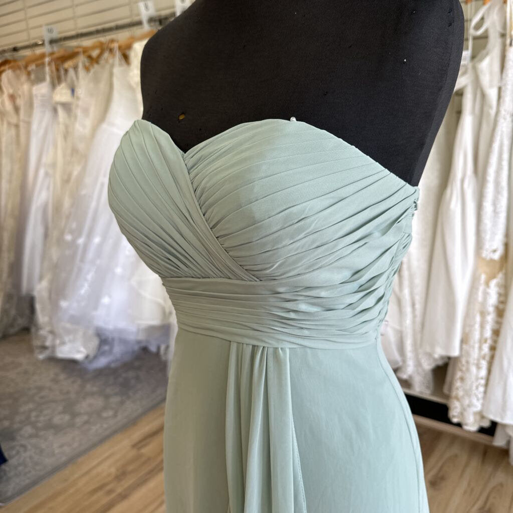 Azazie Strapless Ruched Chiffon Dress 2