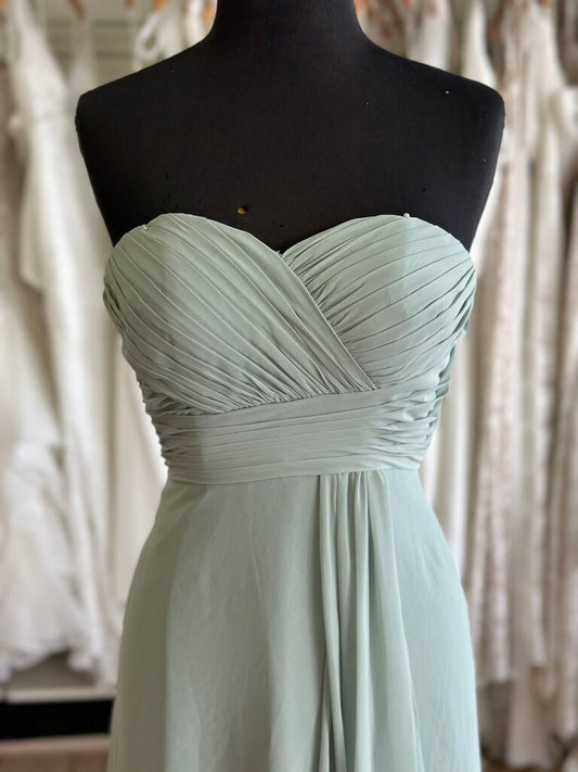Azazie Strapless Ruched Chiffon Dress 2