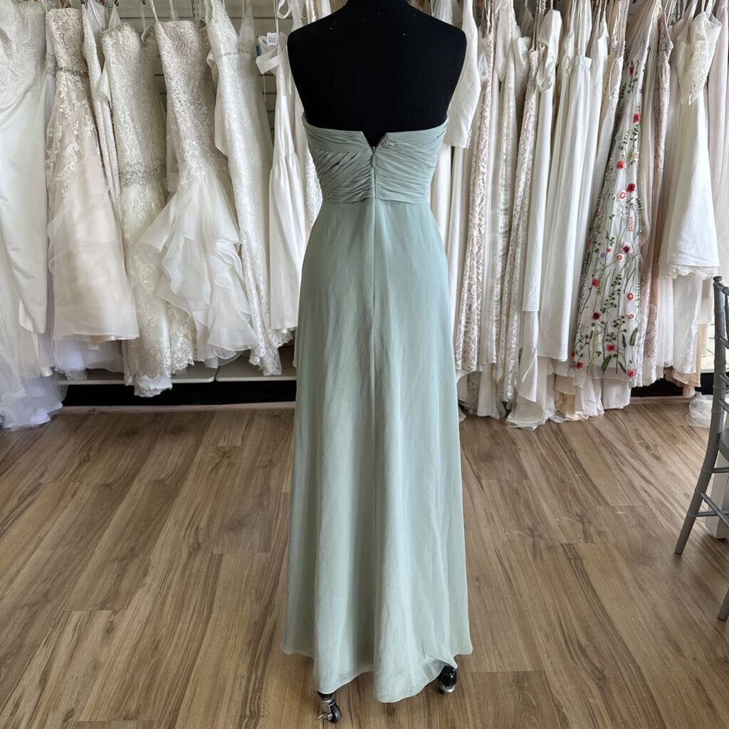 Azazie Strapless Ruched Chiffon Dress 2