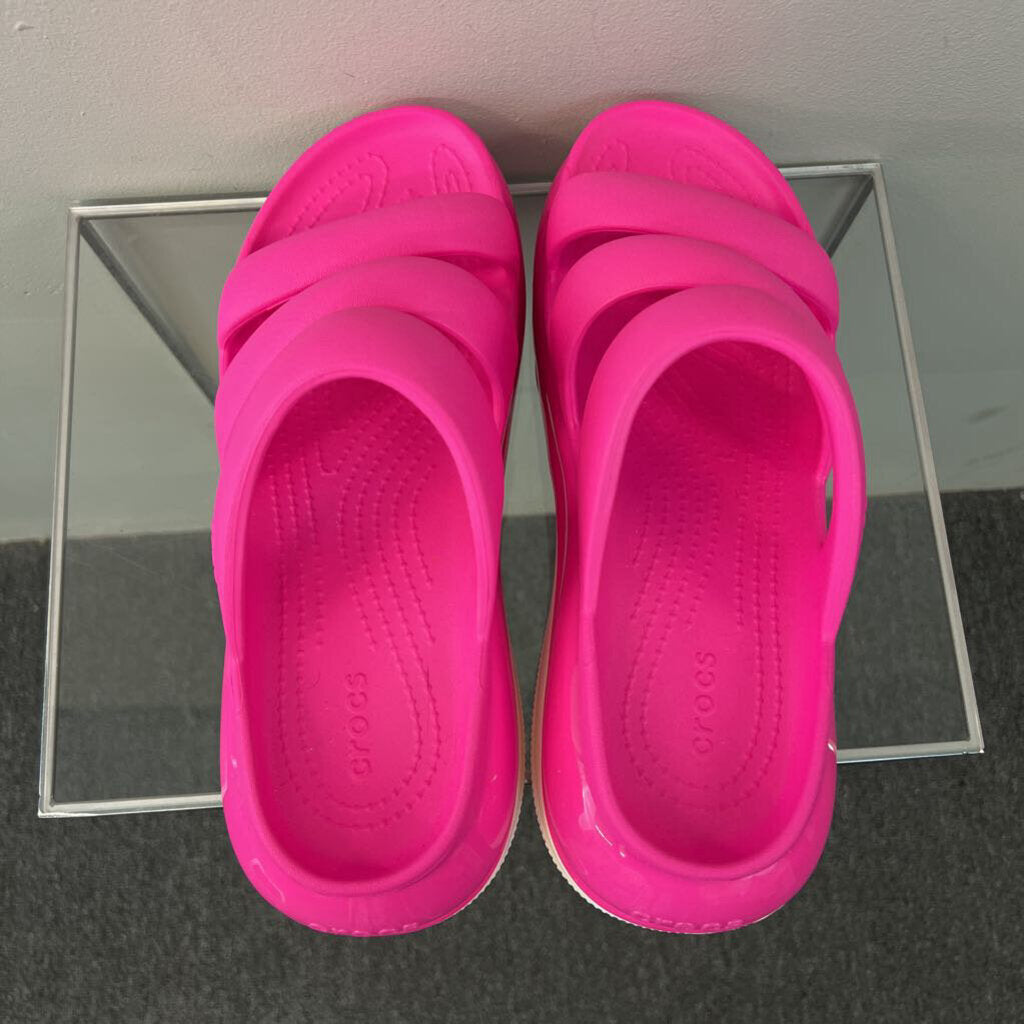 Crocs Pink Mega Crush Triple Strap Platform Sandals 11