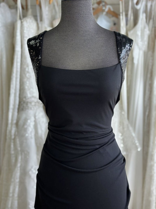Calvin Klein Black Ruched Sequin 12