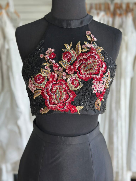 Camille Embroidered Top Two Piece Long Formal 2
