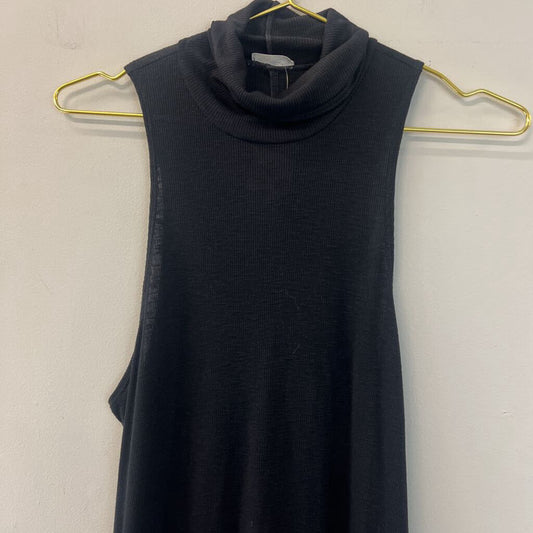 Intimately Free People Black Sleeveless Turtleneck Top Large