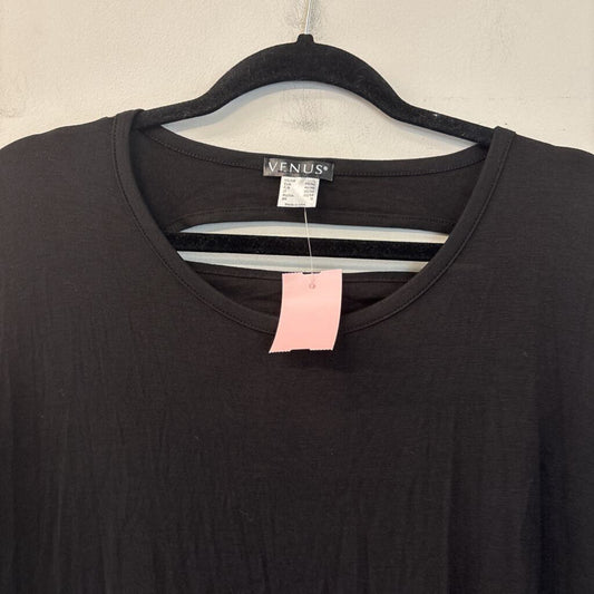 Venus Black Short Sleeve Maxi Dress Large