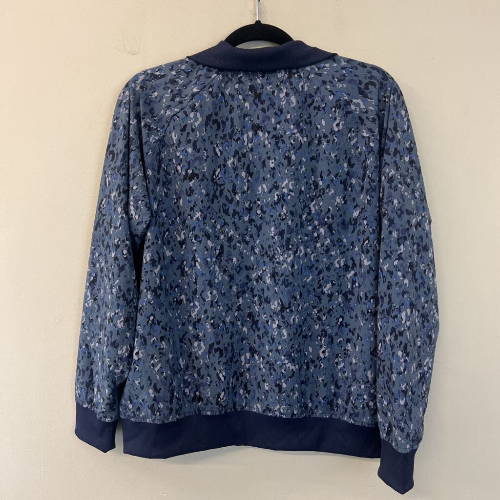 Athleta Blue Print Brooklyn Bomber Jacket Large
