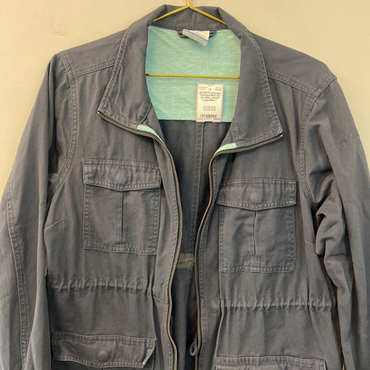 Columbia Blue Zip Up Utility Jacket Large