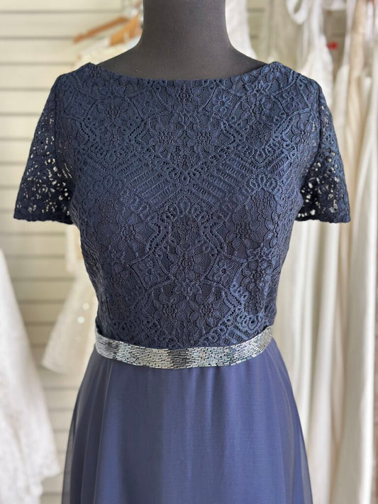 Jade by Jasmine Lace Top Belted Dress 12