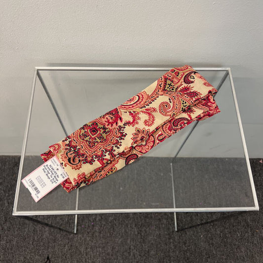 Pink/ Beige Print Hair Tie Scarf