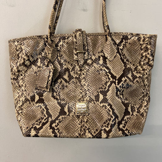Dooney and Bourke Brown/ Cream Leather Snakeskin Purse