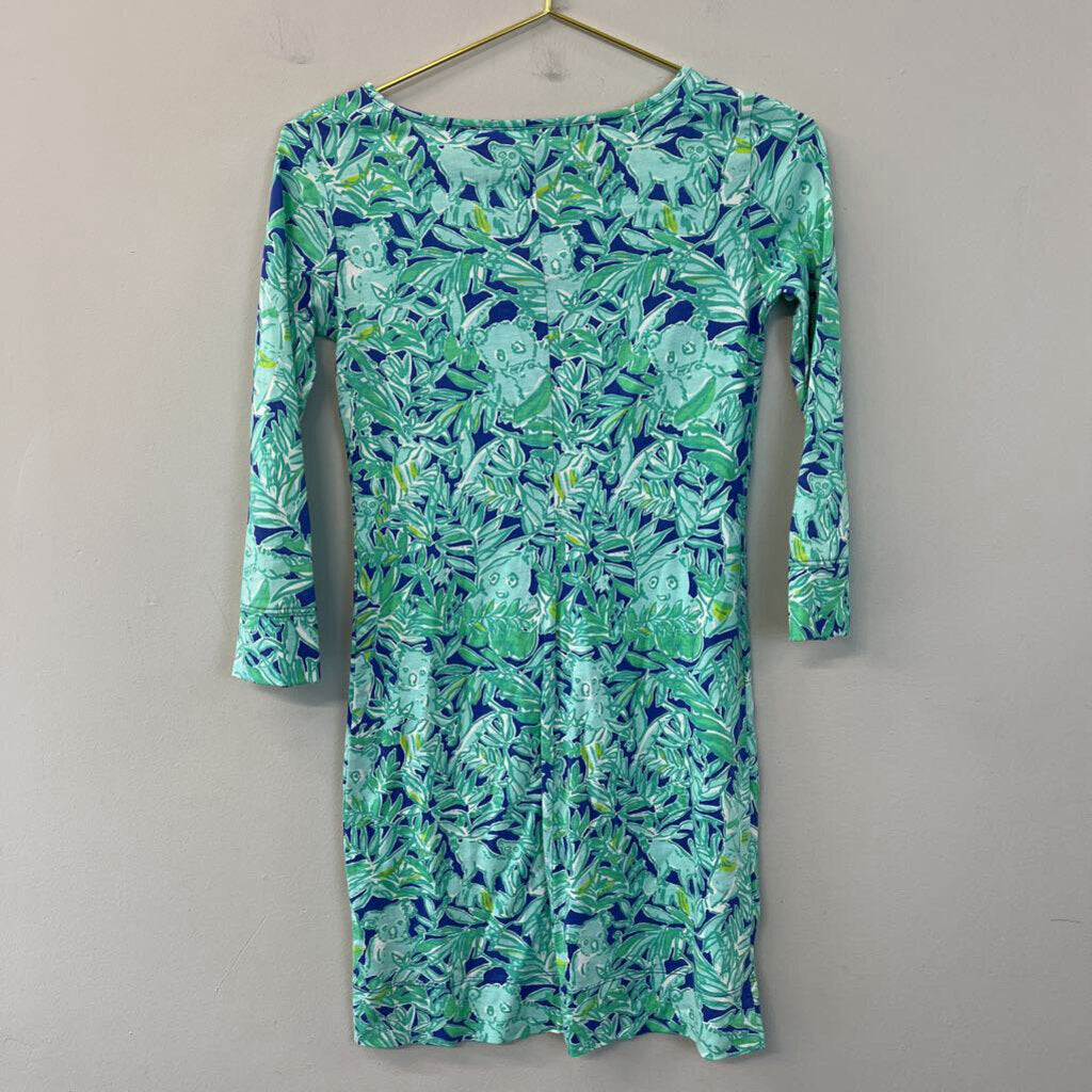 Lilly Pulitzer Blue/ Green Marlowe Dress XXS