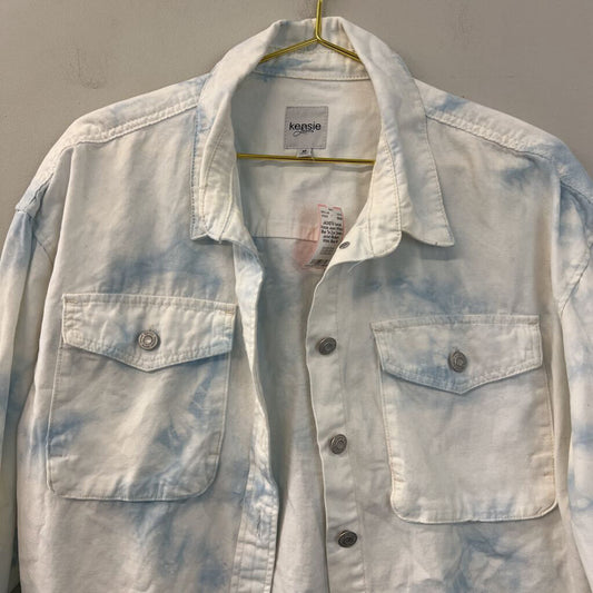 Kenzie Jeans White/ Blue Tie Dye Denim Jacket Medium